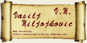 Vasilj Miljojković vizit kartica